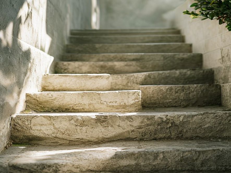 Outdoor staircase with natural lighting during daytime
